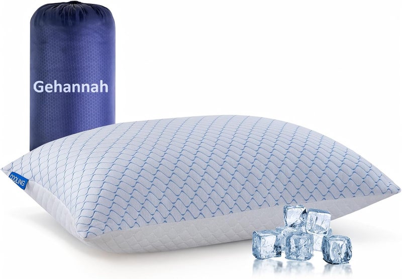 Gehannah Travel Pillow - Large 1 Pack Compressible Camping Pillow for Sleeping - Shredded Memory Foam with 1 Storage Bags - Supportive for Adults, Kids, Outdoor, Backpacking, Hiking Gear - Image 1